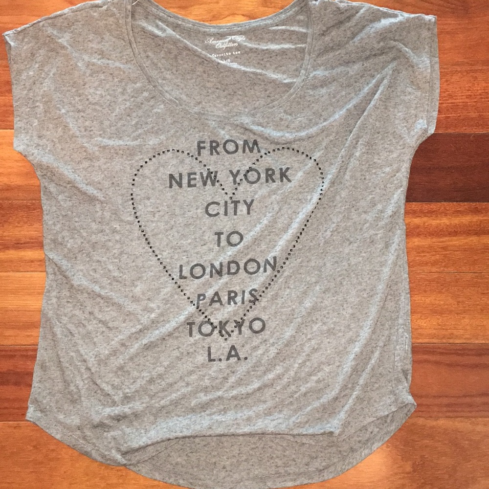 🍋 5 for $25 NWOT American Eagle 🦅 “Cities” Tee